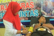 HUT Bhayangkara Ke 72 Polres BU Gelar Bhakti Sosial Donor Darah