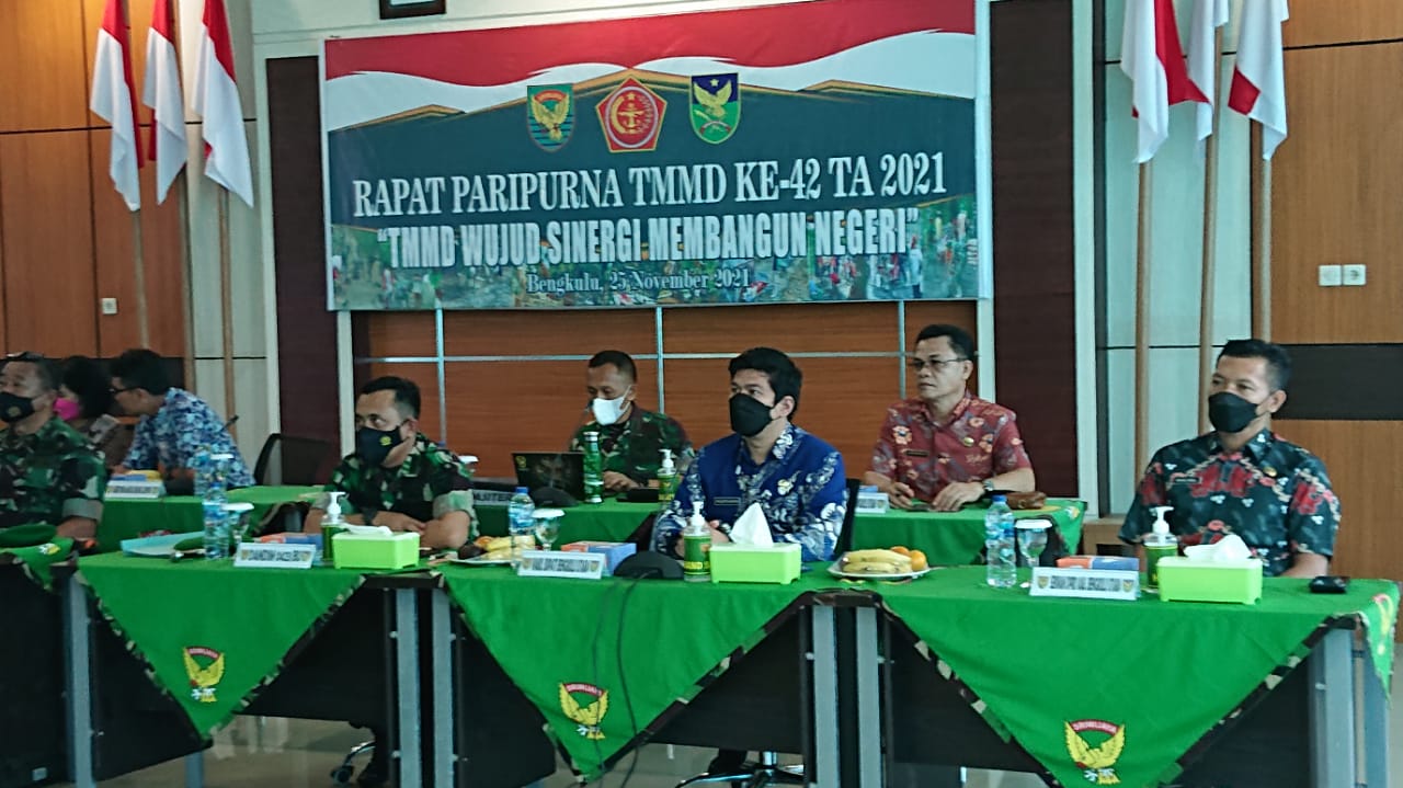 Wakil Bupati BU Ikuti Rapurna TMMD Ke-42 TA 2021